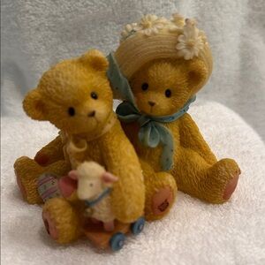 Adorable Yellow Teddy Bear Figurine Set